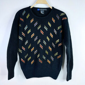 I B Diffusion Petites Vintage 90's Silk Angora Wool Beaded Sweater‎ Size P/P
